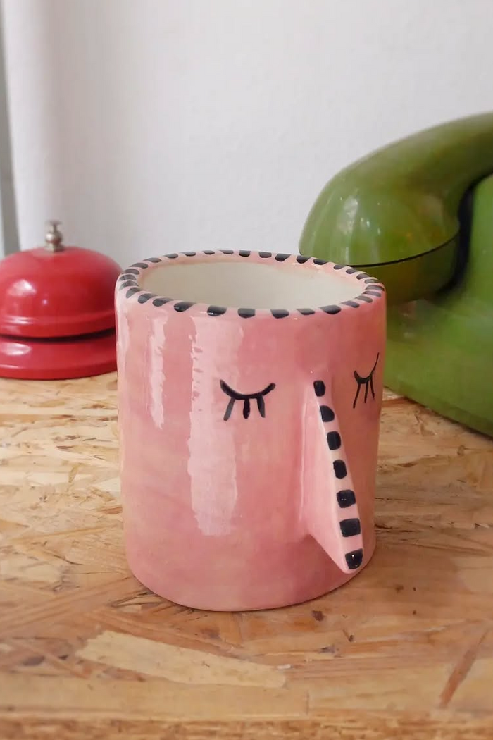 HAPPY NOSE MUG PINK