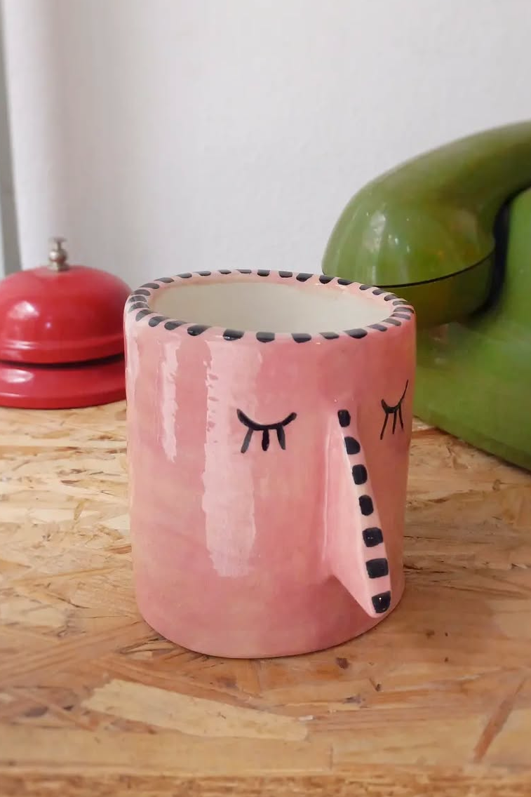 HAPPY NOSE MUG PINK