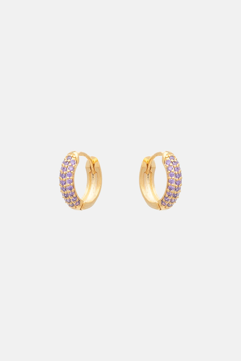 SMALL HOOPS "ZIRCON" PURPLE