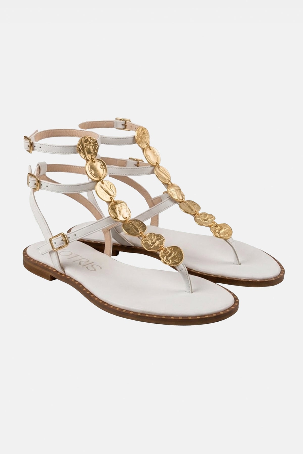 GLADIATOR SANDALS WHITE/GOLD