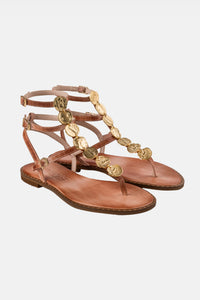 GLADIATOR SANDALS NATURAL/GOLD