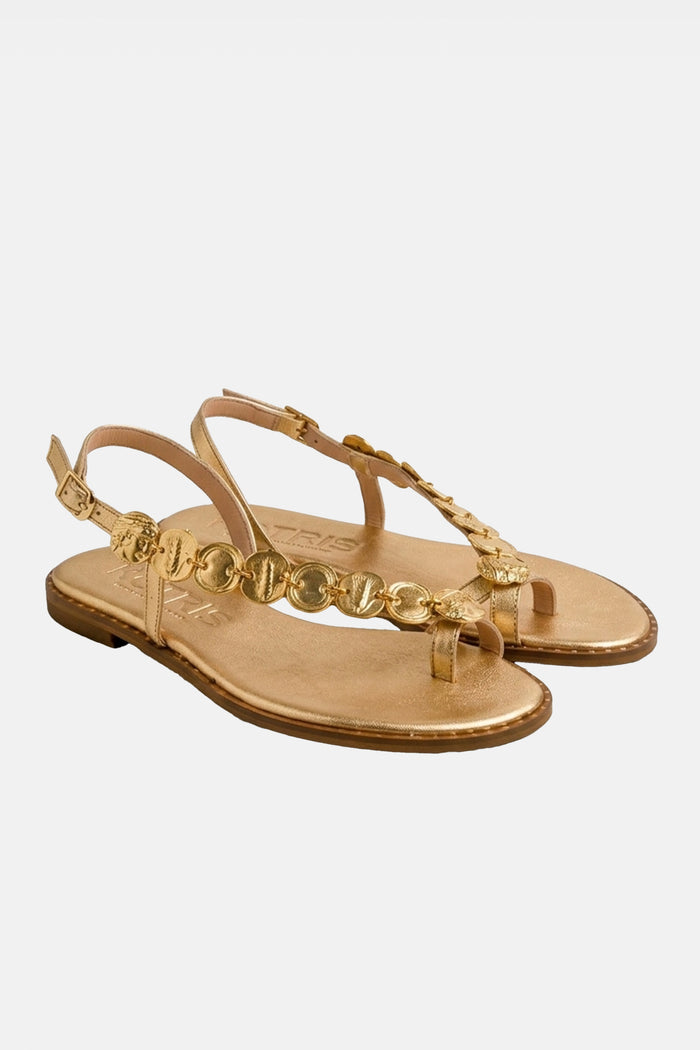 SIDE STRAP SANDALS TOTAL GOLD