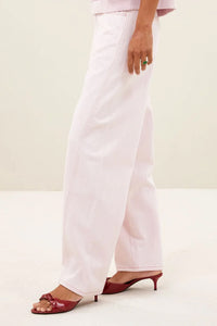ORGANIC COTTON BARREL JEANS LIGHT PINK