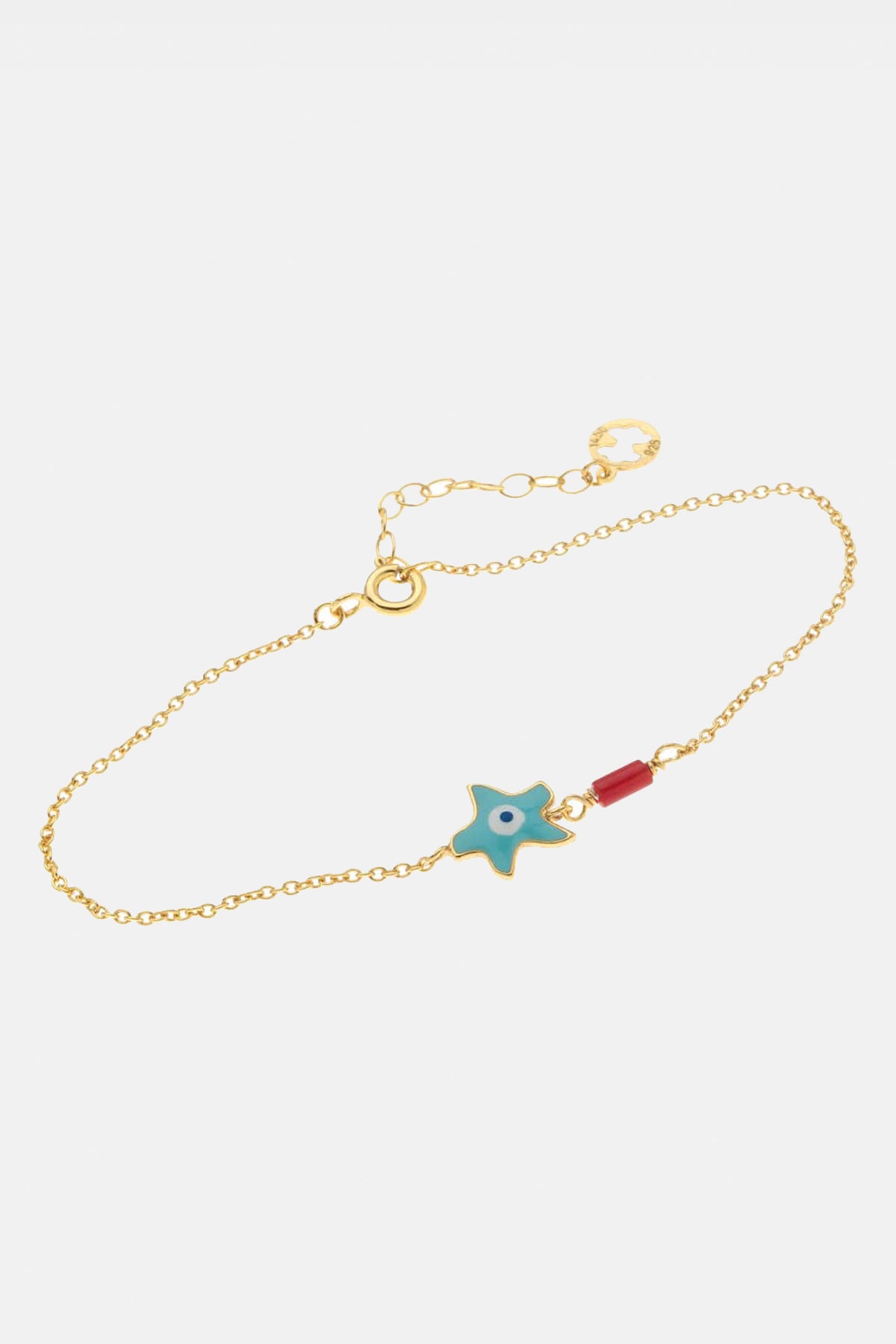 BRACELET "LITTLE STARFISH" GOLD/LIGHT BLUE