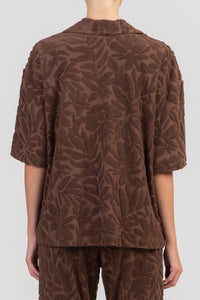 OVERSIZED TERRY SHIRT "LOULOUDI" CHOCOLATE