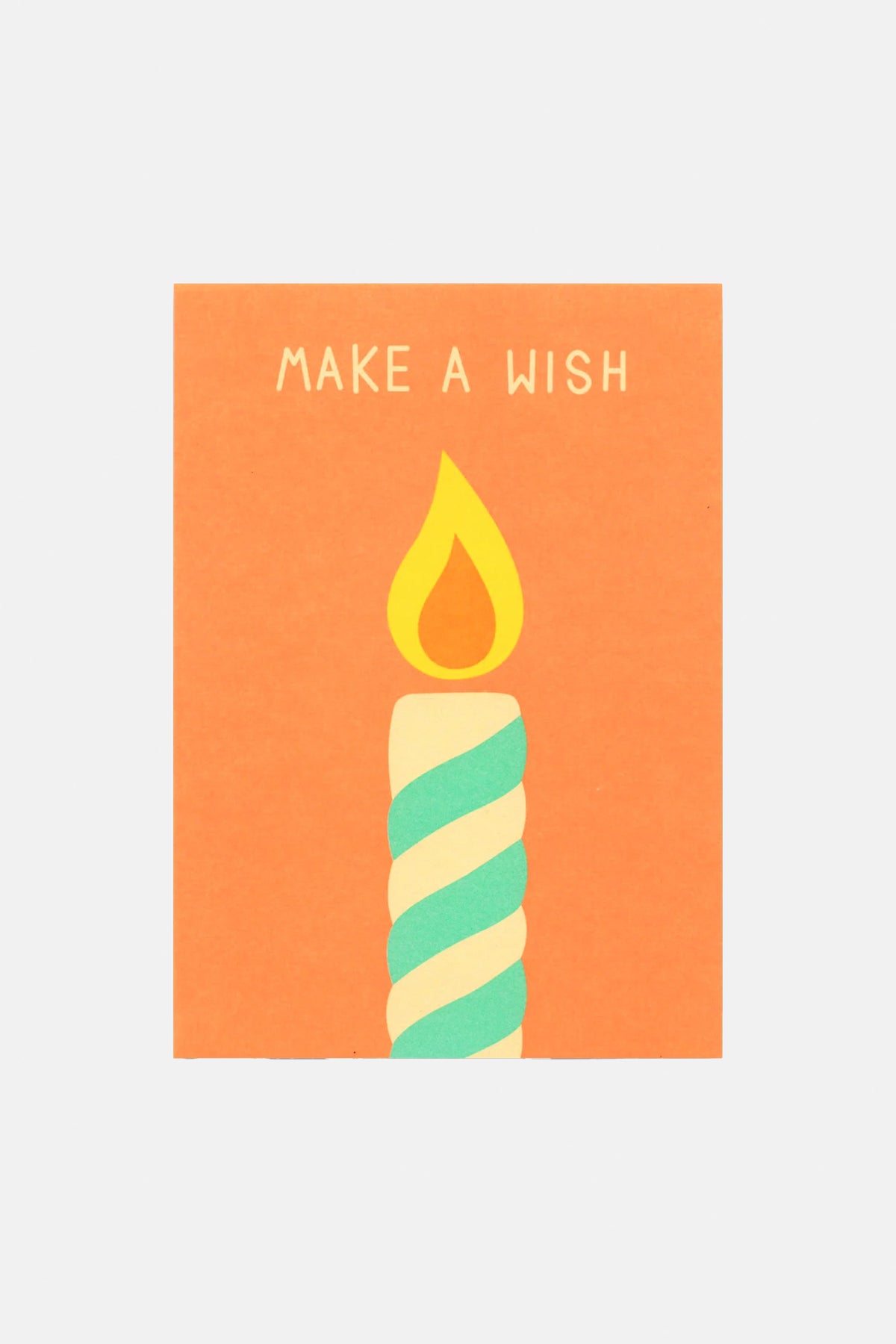 GREETING CARD "MAKE A WISH" ORANGE