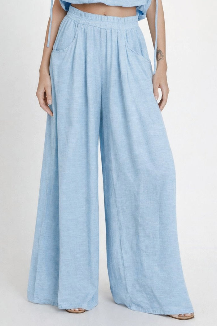PALAZZO PANTS "MALIA" CIEL