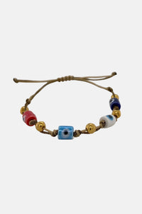 BRACELET WITH CERAMIC BEADS "MATI" MULTICOLOR/GOLD