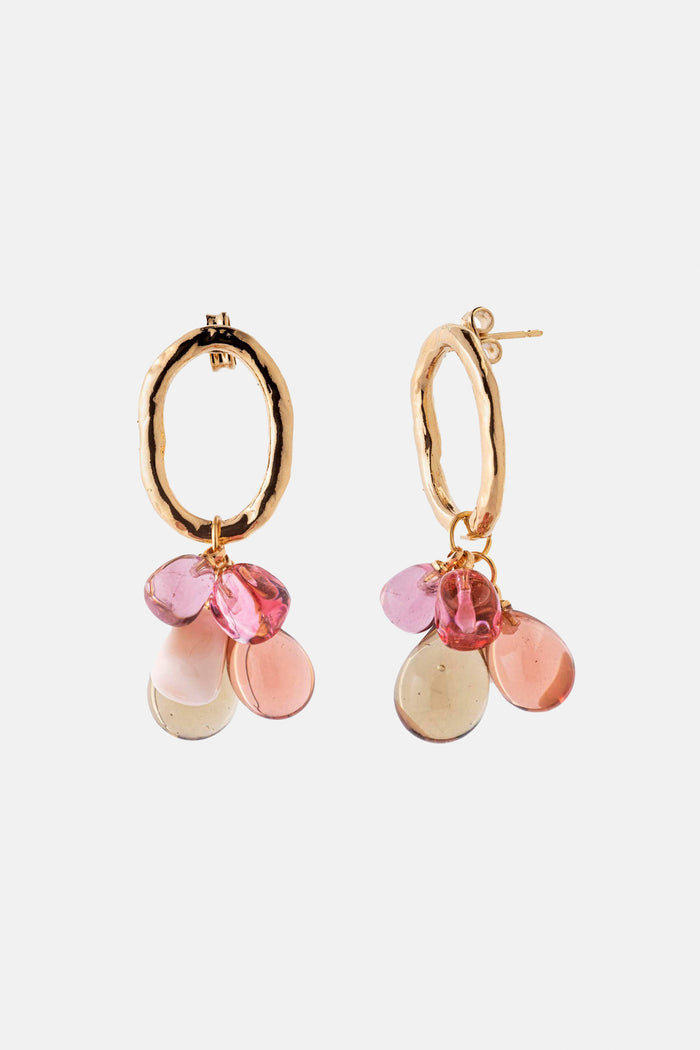EARRINGS "MURANO" GOLD/NUDE