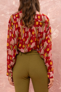 OVERSIZED TRANSPARENT CHIFFON BLOUSE "NARCISSE”