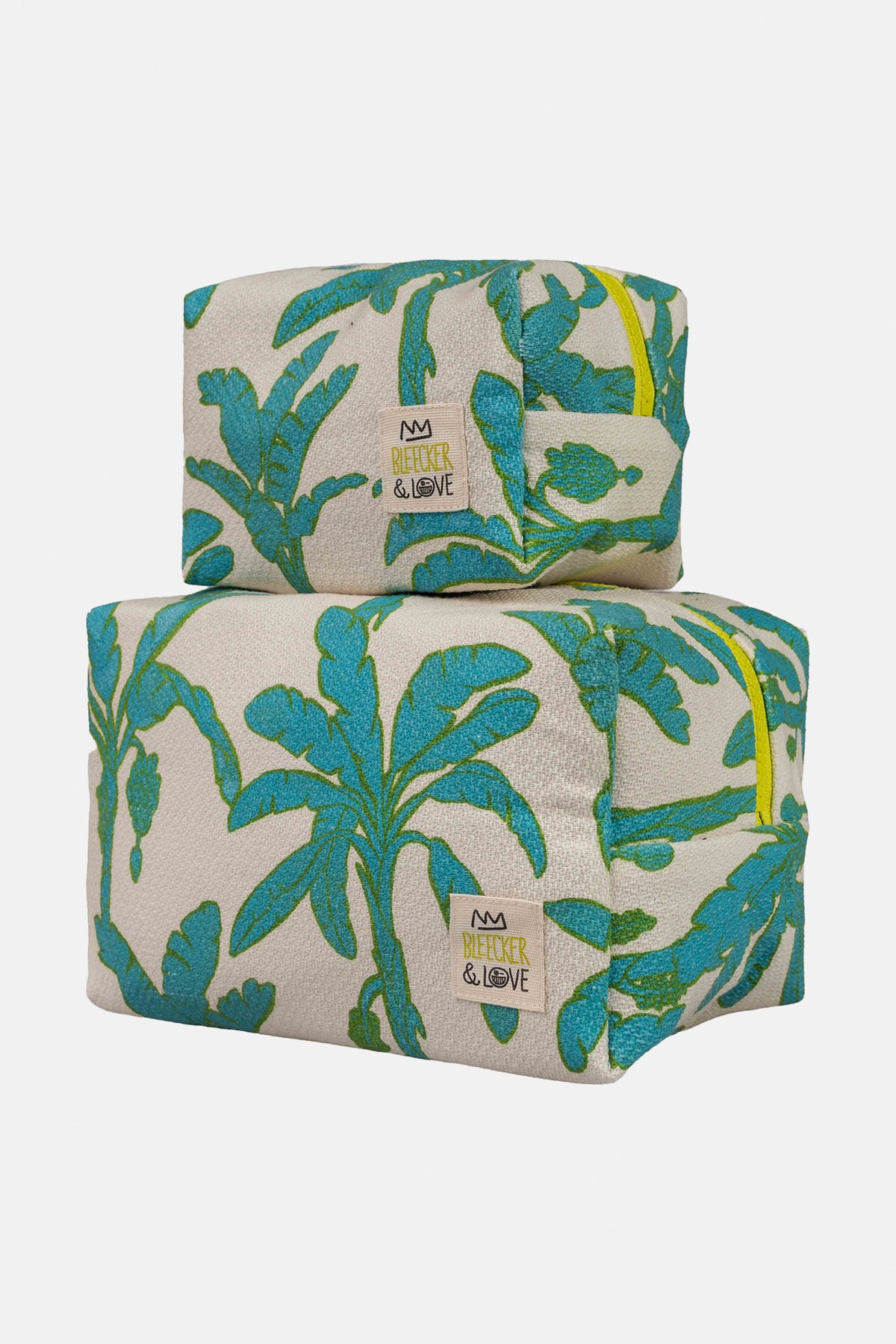 COSMETIC POUCH "NUSA" ECRU/BLUE/GREEN