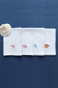 LINEN NAPKINS "MARINA" WHITE