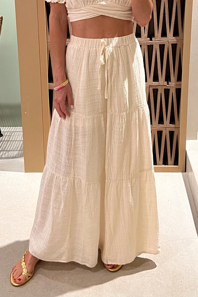 MUSSELINE MAXI SKIRT "PATMOS" NATURAL