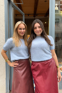 BRUSHED CASHMERE PULLOVER WITH SHORT SLEEVES CIEL