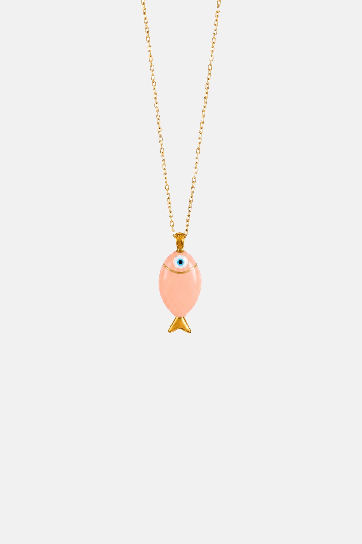 ENAMEL NECKLACE "MINI SEA BREAM" PEACH