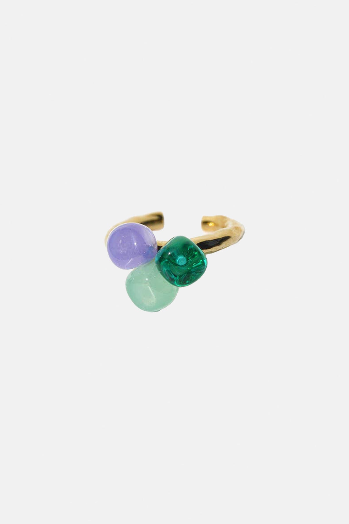 RING "MURANO" GOLD/GREEN/LILAC