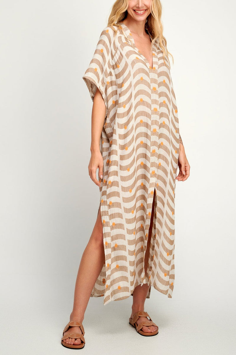 KAFTAN DRESS "TINOS" TAUPE