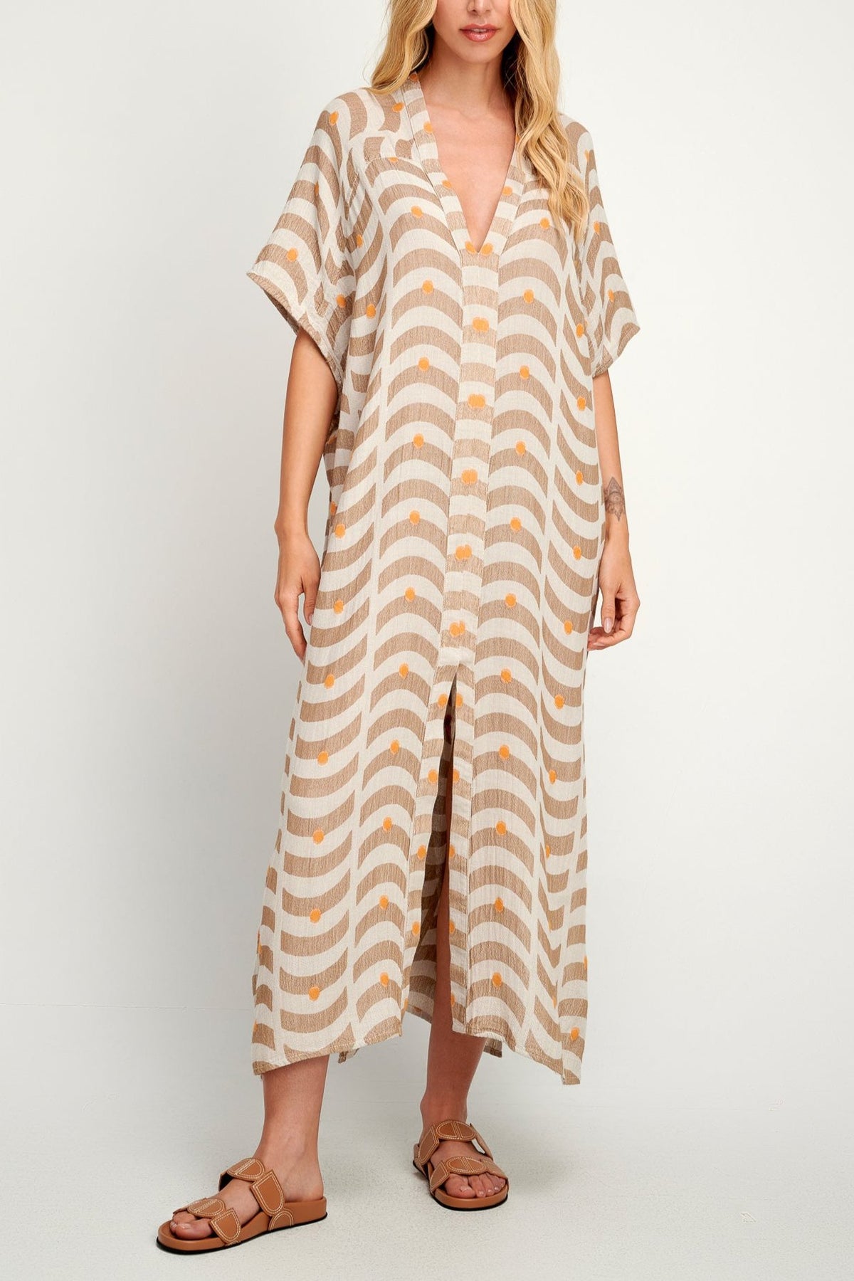 KAFTAN DRESS "TINOS" TAUPE