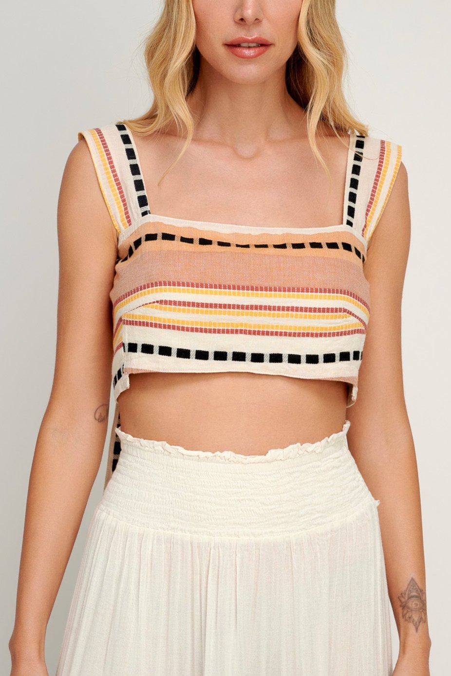 CROP TOP "OLYMPIA" CAMEL