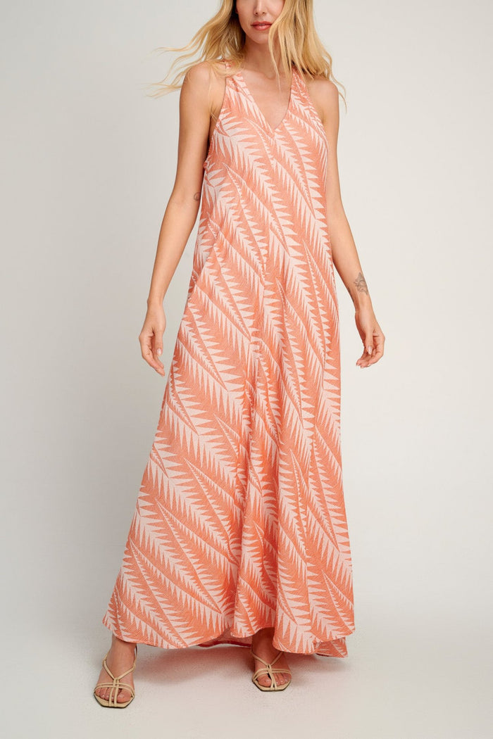 SLEEVELESS LONG DRESS "FINIKAS" MANDARIN