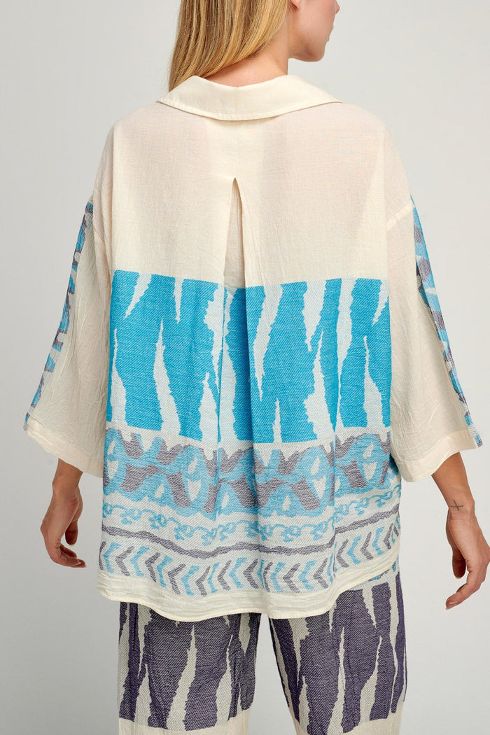 OVERSIZED BLOUSE "KALOMIRA" BLUE