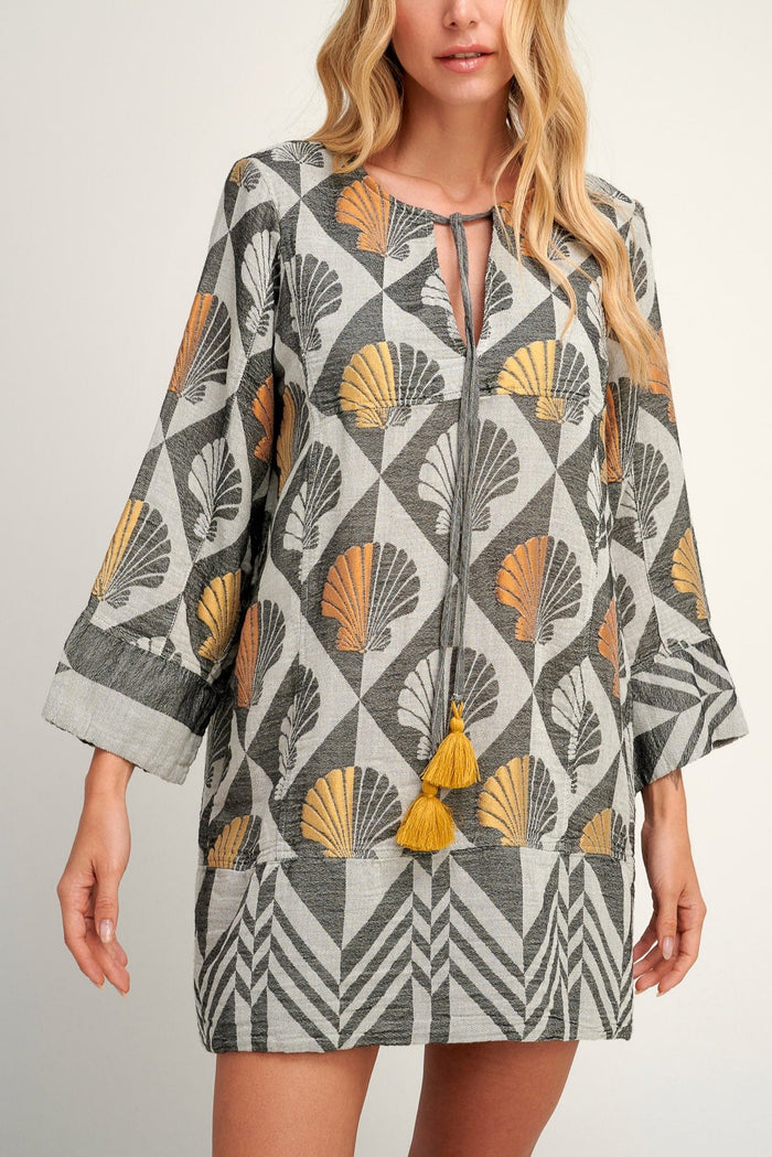 SHORT TUNIC DRESS "HERA" MULTICOLOR