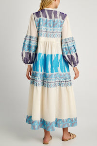 LONG TUNIC DRESS "KALOMIRA" BLUE