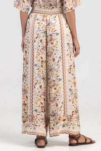 WIDE LEG RAYON PANTS "FOLEGANDROS" MULTICOLOR