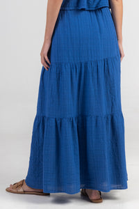 MUSSELINE MAXI SKIRT "PATMOS" GREEK BLUE