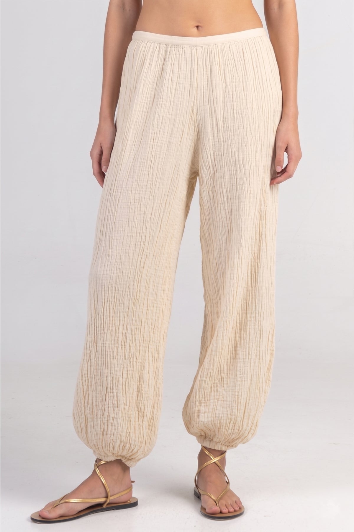 MUSSELINE BALLOON PANTS "SYMI" NATURAL