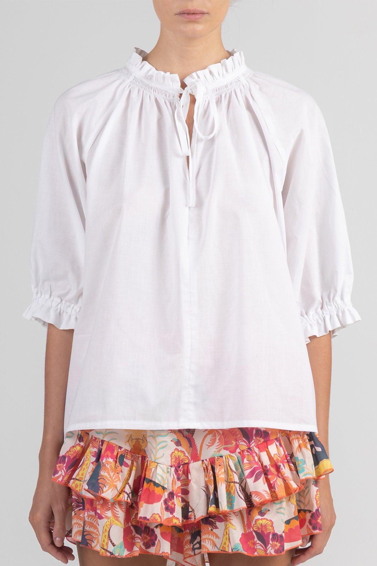 COTTON BLOUSE "LEFKO" WHITE