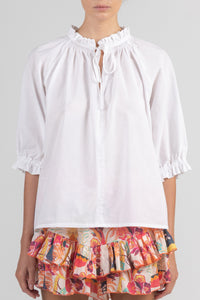 COTTON BLOUSE "LEFKO" WHITE
