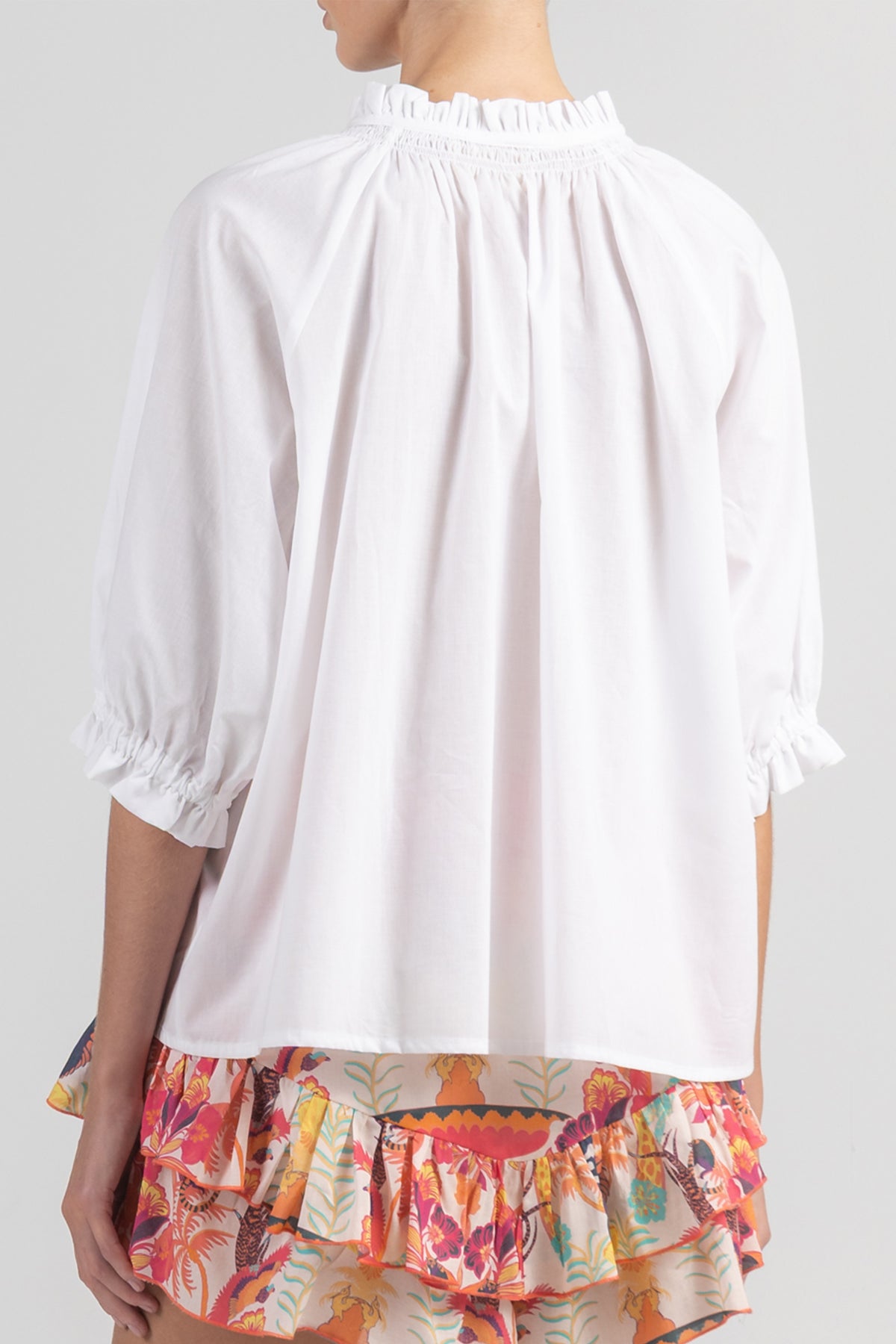 COTTON BLOUSE "LEFKO" WHITE