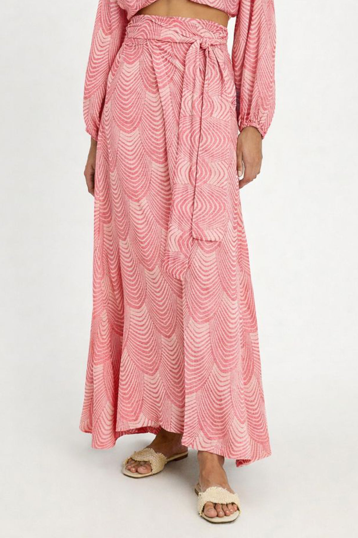 MAXI WRAP SKIRT "MERMAID" PINK