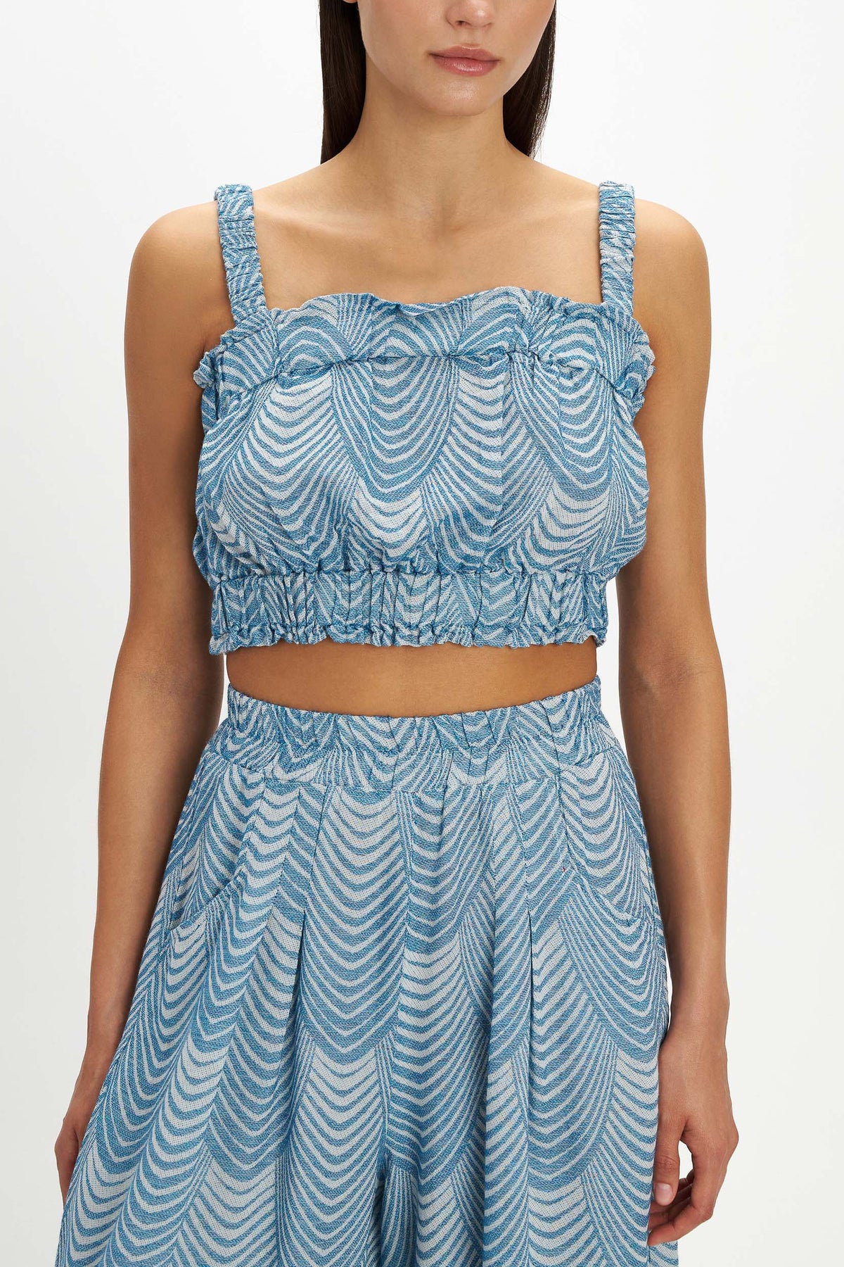 CROP TOP "MERMAID" BLUE