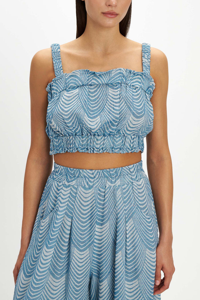 CROP TOP "MERMAID" BLUE