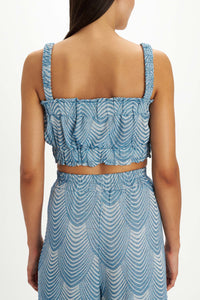 CROP TOP "MERMAID" BLUE
