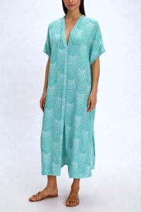 OVERSIZED KAFTAN DRESS "MERMAID" GREEN