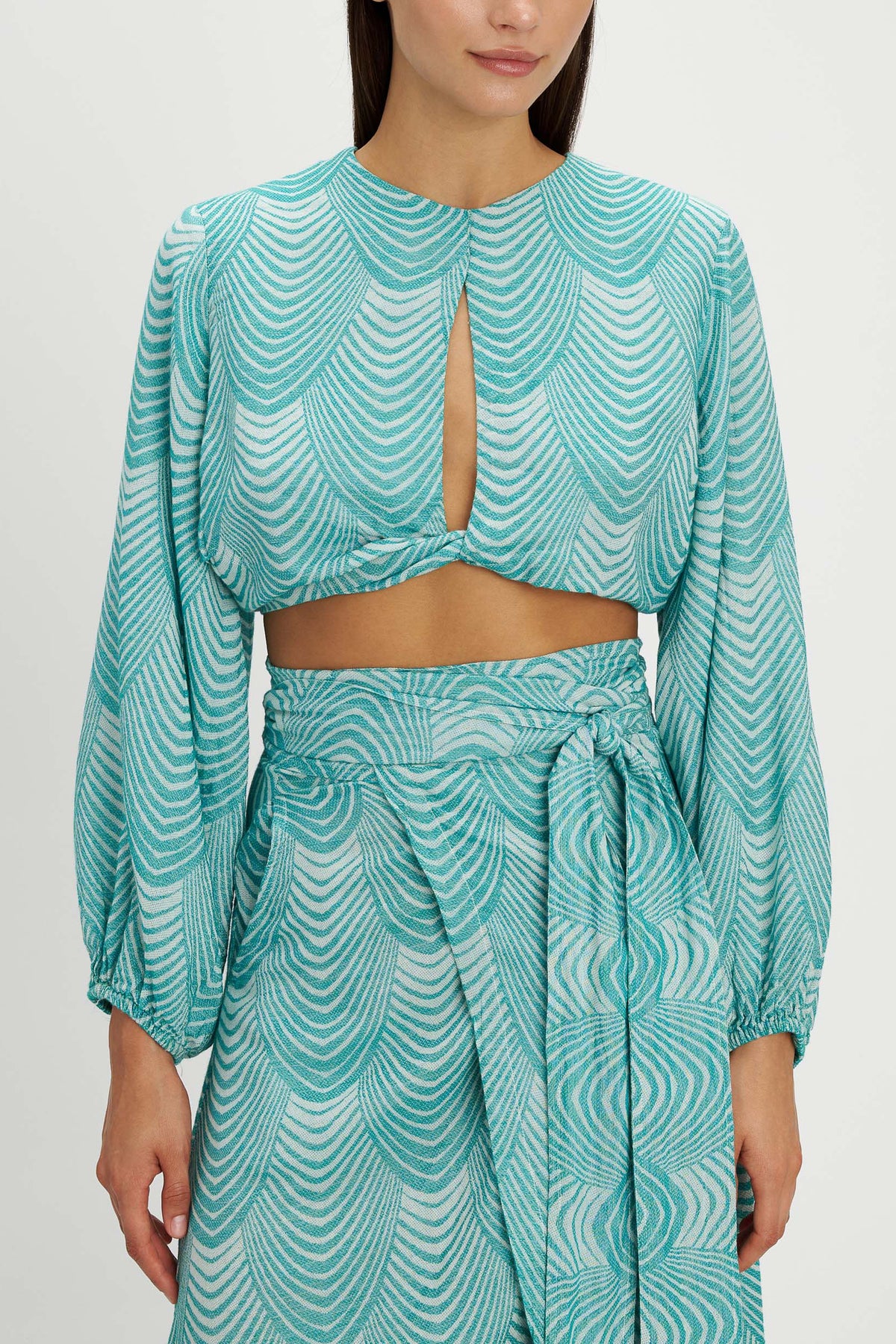 CROPPED TOP "MERMAID" GREEN