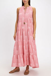 LONG SLEEVELESS DRESS "MERMAID" PINK