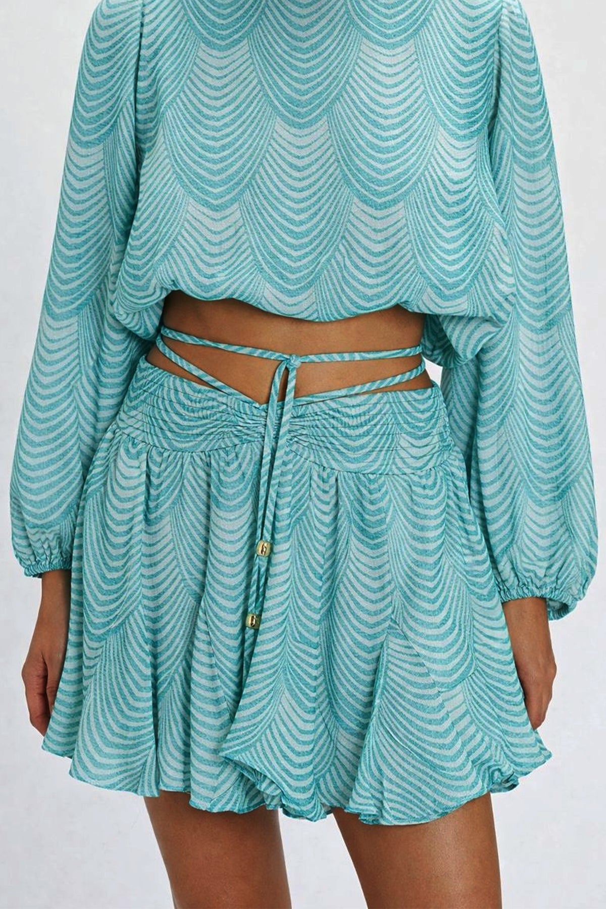 WOVEN SKORT "MERMAID" GREEN