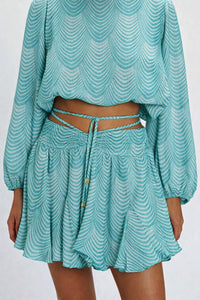 WOVEN SKORT "MERMAID" GREEN