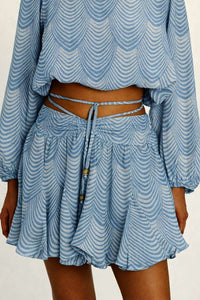 WOVEN SKORT "MERMAID" BLUE