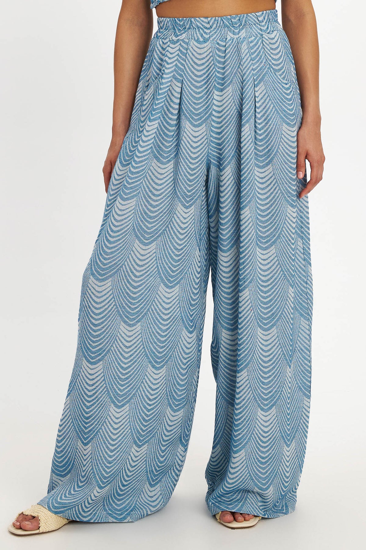 PALAZZO PANTS "MERMAID" BLUE