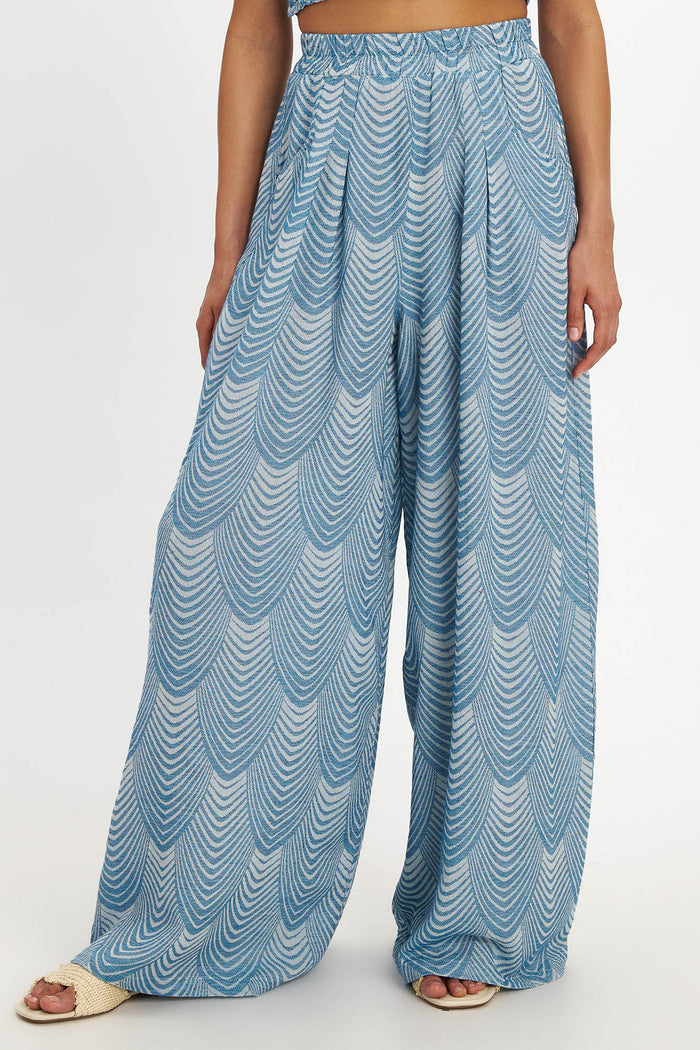 PALAZZO PANTS "MERMAID" BLUE