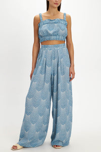 PALAZZO PANTS "MERMAID" BLUE