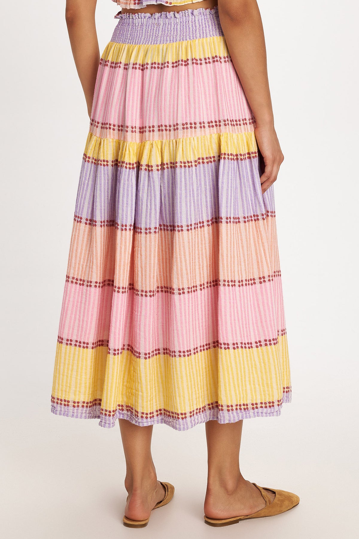 WOVEN MIDI SKIRT "LEROS" MULTICOLOR