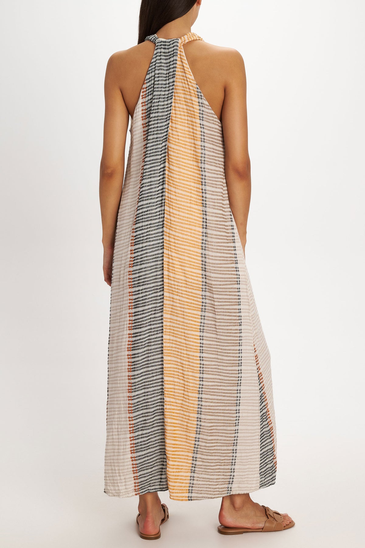 SLEEVELESS LONG DRESS "LEROS" MULTICOLOR