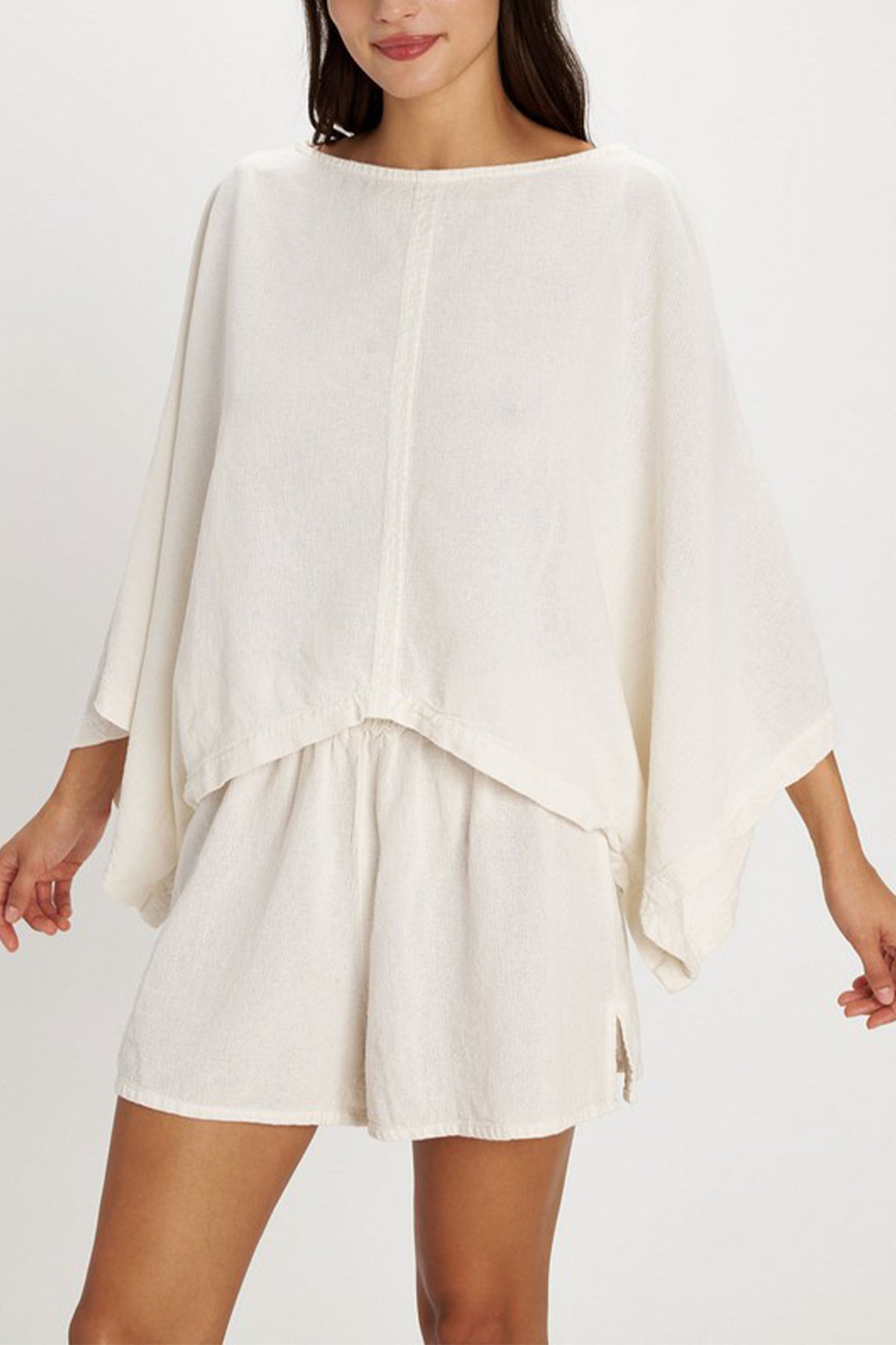 CLASSIC WOVEN COTTON SHORTS "IRAKLIA" NATURAL