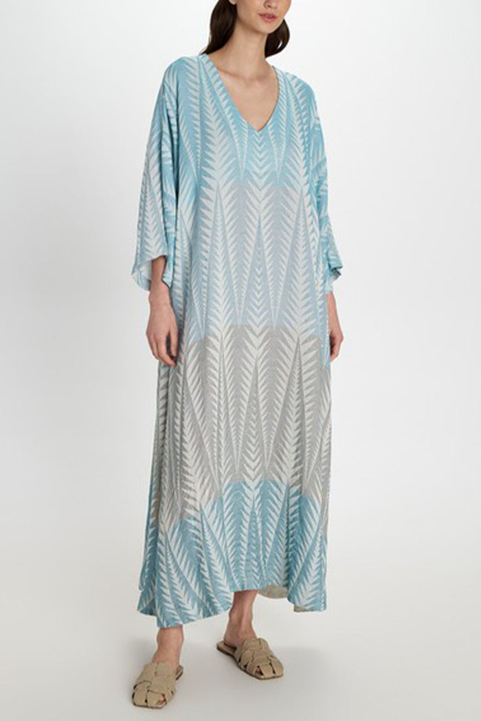OVERSIZED KAFTAN DRESS "FINIKAS DEGRADE" TEAL